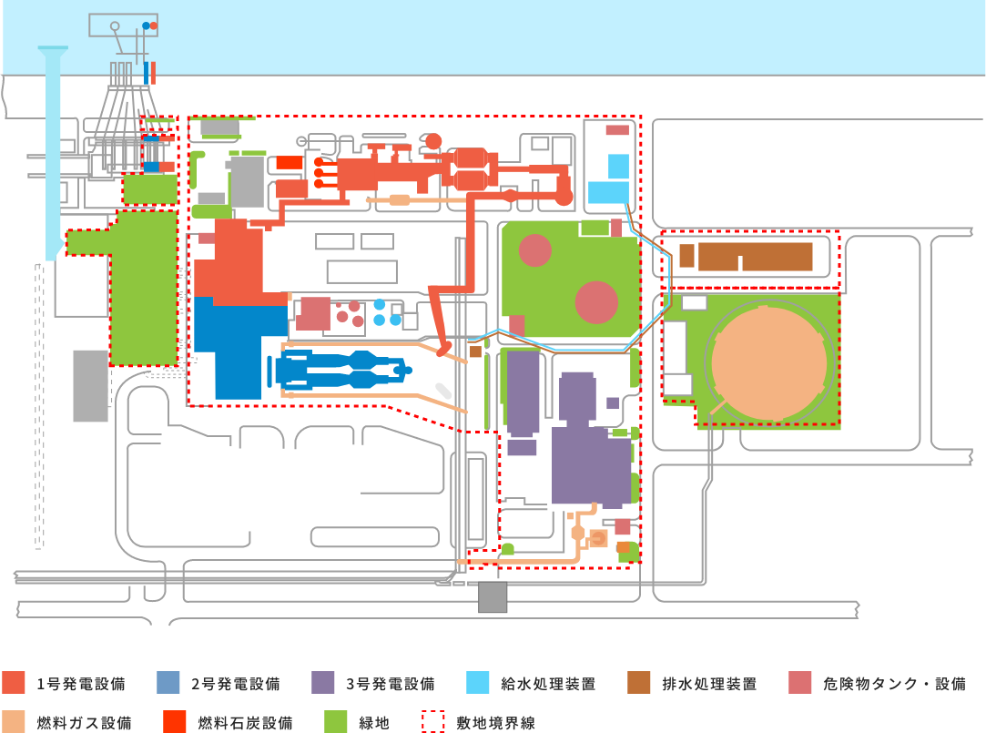 図：大分の設備マップ