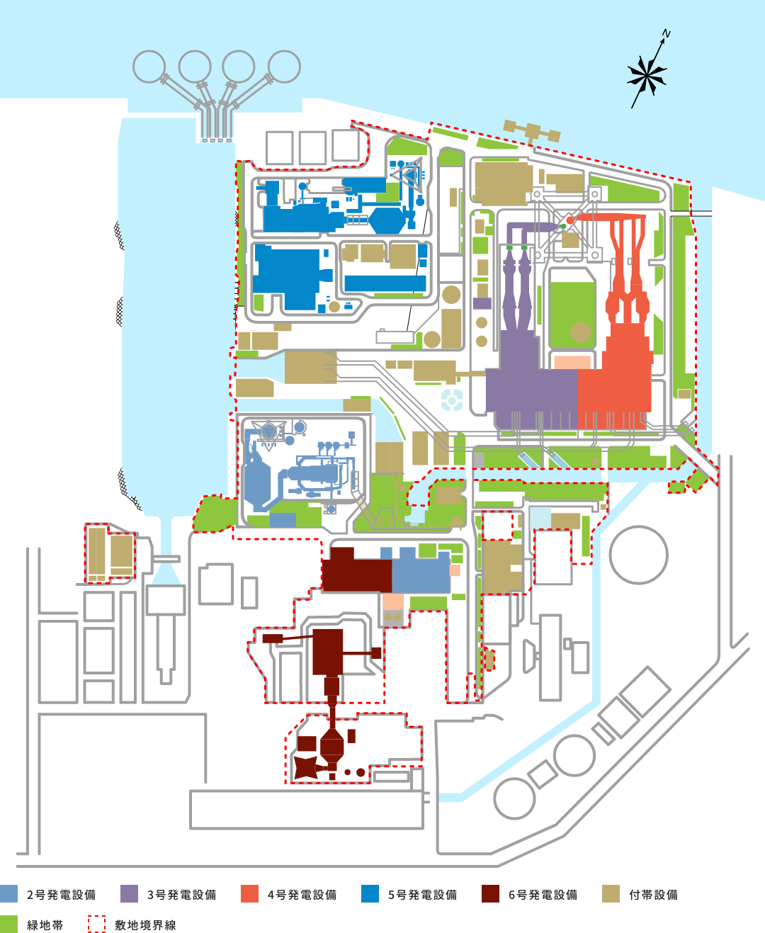 図：戸畑の設備マップ